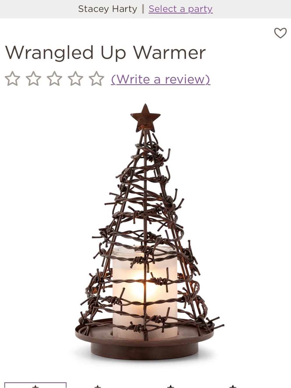 Scentsy Wrangled Up Warmer - brown